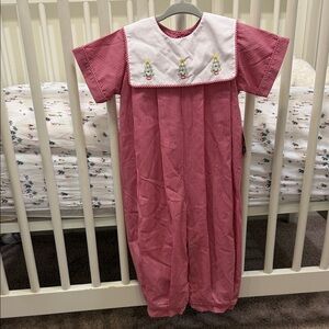 Red Checkered boys Christmas jumper with embroidery detail 18 months